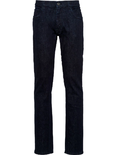 Shop Prada Mid-rise Tapered Jeans In Blue