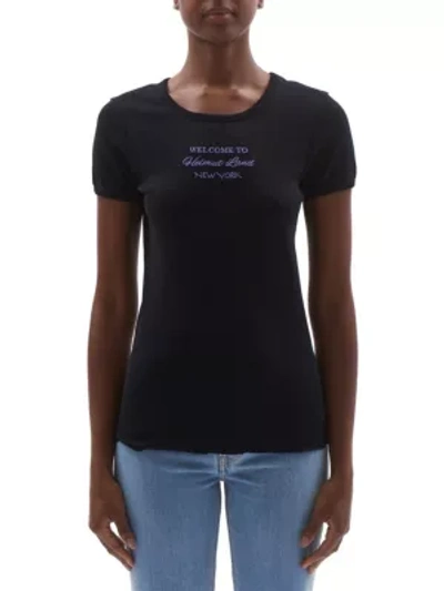 Shop Helmut Lang Women's Logo Slim-fit T-shirt In Voltaic Purple