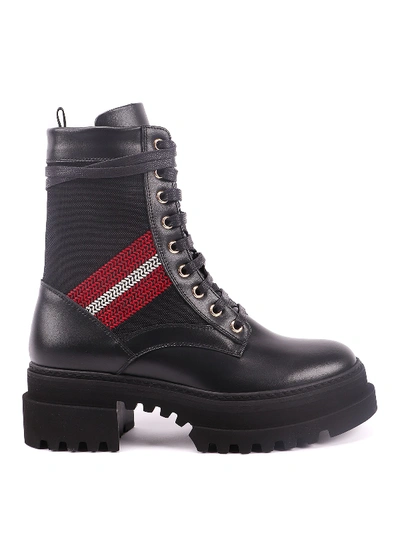Shop Bally Giois Combat Boots In Black