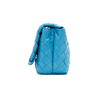 Shop Bottega Veneta Blue Intrecciato Mini Bag In 4611 Swimmi