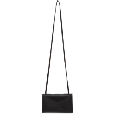 Shop Bottega Veneta Black Flap Mini Bag In 8803 Black