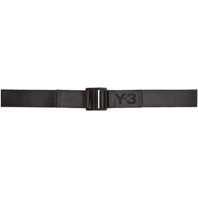 Shop Y-3 Grey Classic Logo Belt In Night Grey