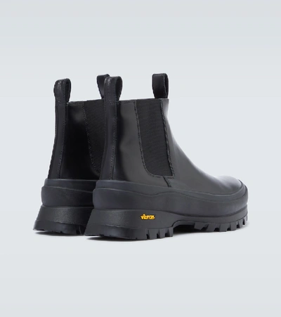 Shop Jil Sander Vibram Sole Ankle Boots In Black