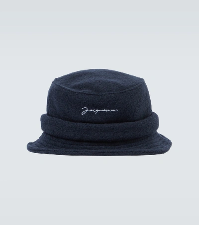 Shop Jacquemus Le Bob  Bucket Hat In Blue