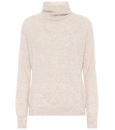 Shop Agnona Cashmere Mockneck Sweater In Neutrals