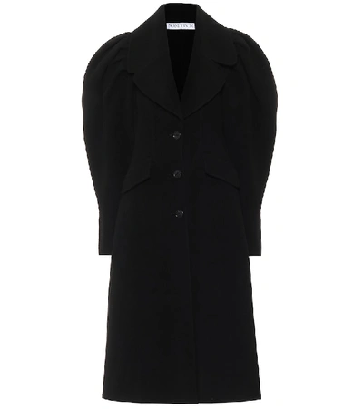 Shop Jw Anderson Wool Coat In Black