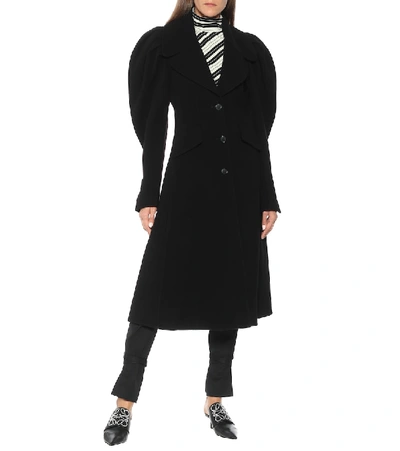 Shop Jw Anderson Wool Coat In Black