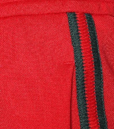 Shop Gucci Side-stripe Sweatpants In Red