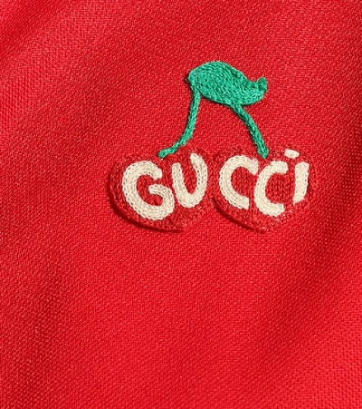 Shop Gucci Piquet Jersey Track Jacket In Red