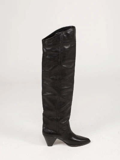 Shop Isabel Marant Remko Thigh Boots Black