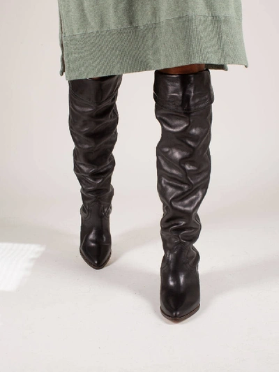 Shop Isabel Marant Remko Thigh Boots Black