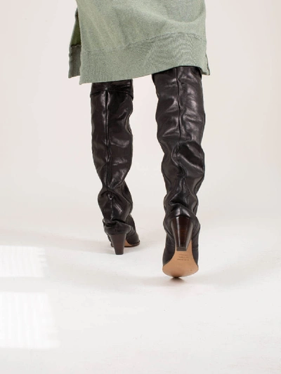 Shop Isabel Marant Remko Thigh Boots Black