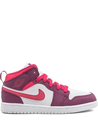 Shop Jordan 1 Mid-top Sneakers In Purple