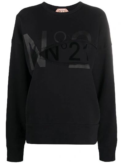 Shop N°21 Logo-print Sweatshirt In Black