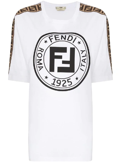 Shop Fendi Rama Logo-print T-shirt In White