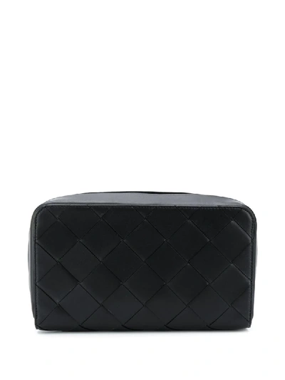 Shop Bottega Veneta Intrecciato Clutch In Black