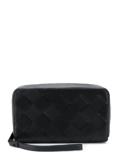 Shop Bottega Veneta Intrecciato Clutch In Black