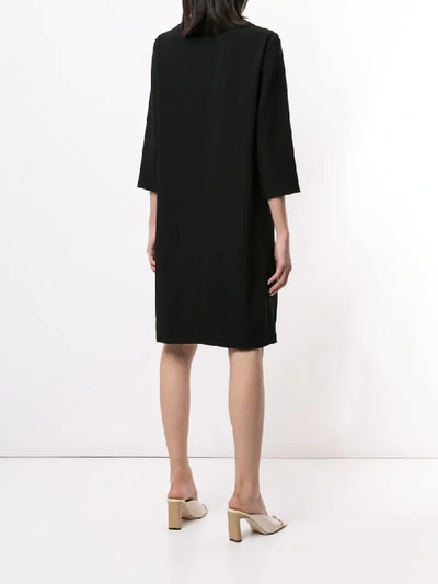 Shop Escada Keyhole-detail Shift Dress In Black