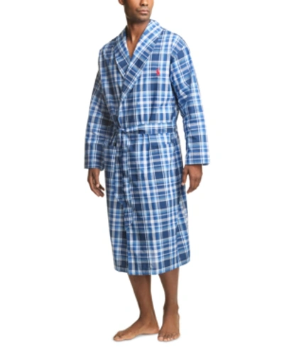 Shop Polo Ralph Lauren Men's Plaid Woven Robe In Monroe Plaid