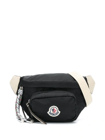 Shop Moncler Logo Patch Belt Bag In Black