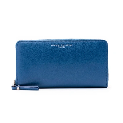 Shop Gianni Chiarini Leather Wallet In Island Blue