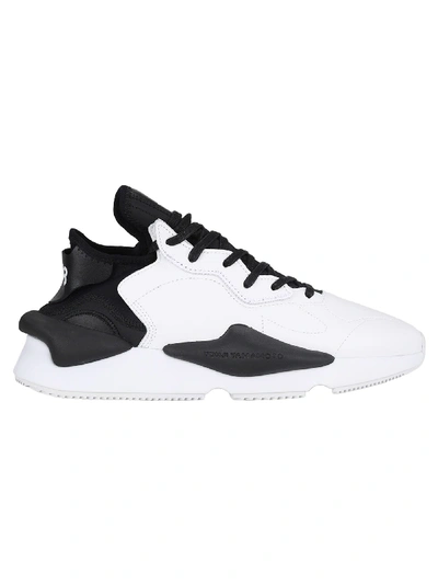 Shop Y-3 Adidas Y3 Kaiwa Sneakers In White Black