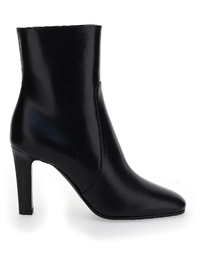 Shop Saint Laurent Jane Boots In Smooth Leather In Nero