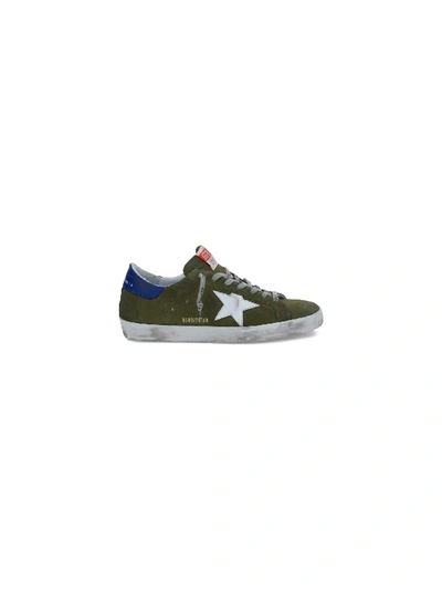 Shop Golden Goose Superstar Sneakers In Wood Green/white/blue