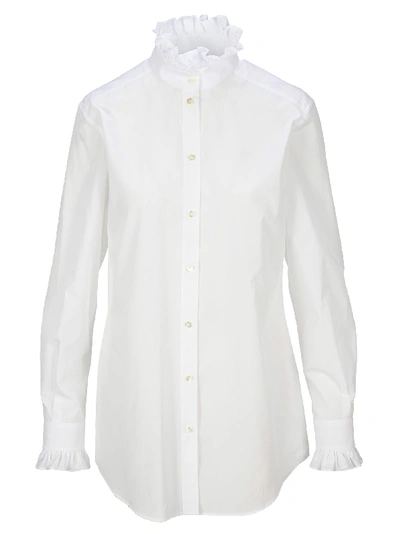 Shop Dolce & Gabbana Ruffled Shirt In White