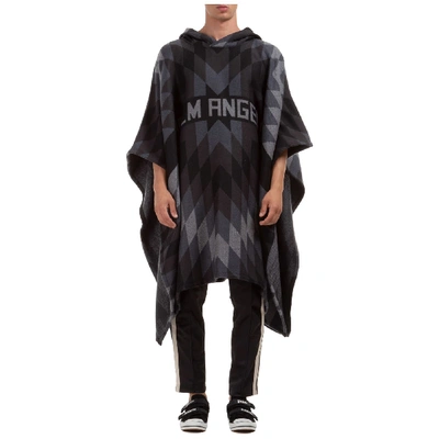 Shop Palm Angels Arizona Poncho In Nero