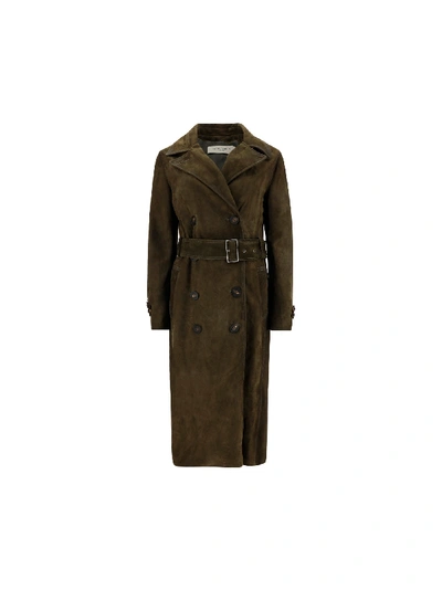 Shop Golden Goose Trench Coat In Army Green