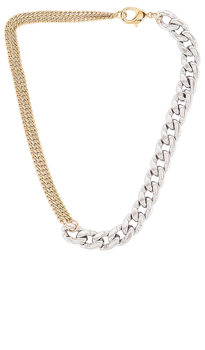 Shop Joolz By Martha Calvo Two Face Necklace In Silver