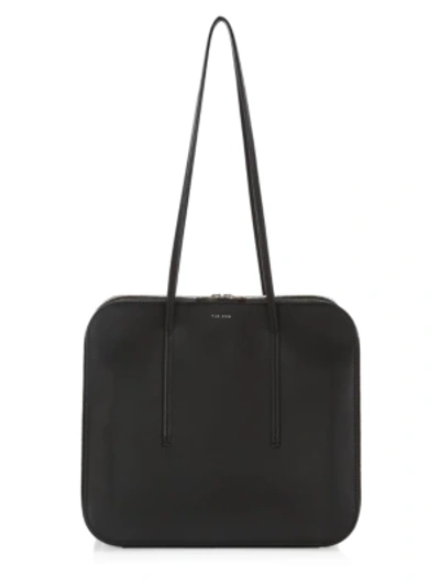 Shop The Row Siamese Leather Shoulder Bag In Black