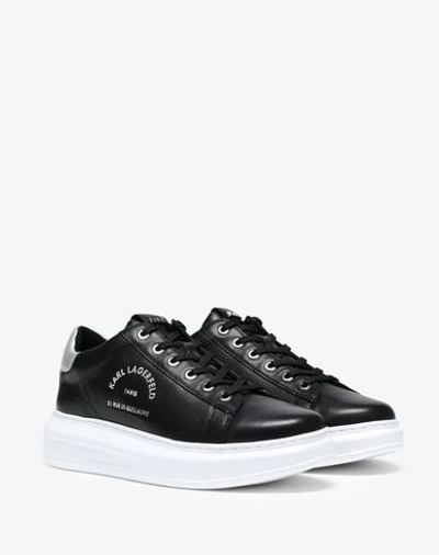 Shop Karl Lagerfeld Kapri Maison Karl Lace Woman Sneakers Black Size 6 Bovine Leather