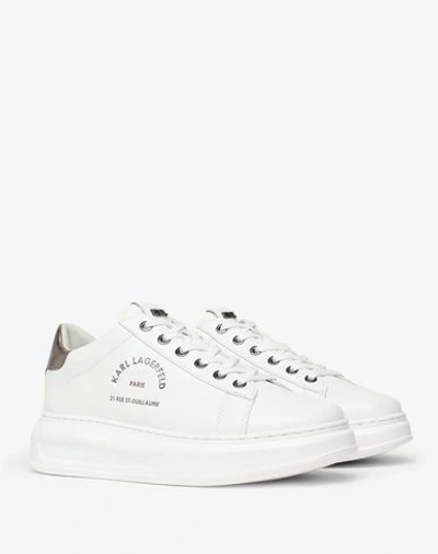 Shop Karl Lagerfeld Kapri Maison Karl Lace Woman Sneakers White Size 7 Bovine Leather