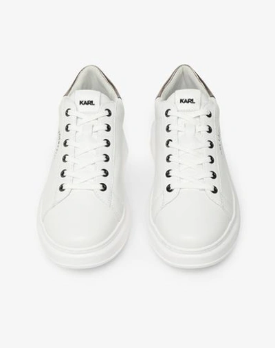 Shop Karl Lagerfeld Kapri Maison Karl Lace Woman Sneakers White Size 7 Bovine Leather