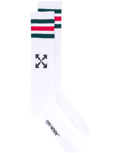 Shop Off-white Extra Long Sports Socks In White