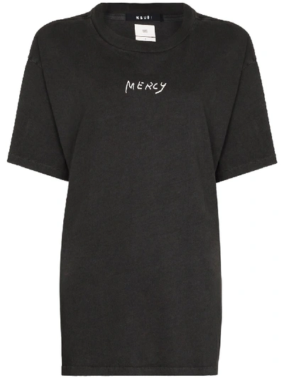 Shop Ksubi Mercy Logo T-shirt In Black