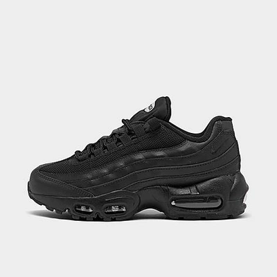 Shop Nike Big Kids' Air Max 95 Recraft Casual Shoes In Black/black/black/white