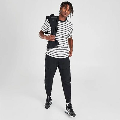 Shop Nike Tech Fleece Taped Jogger Pants In Black