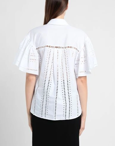 Shop Karl Lagerfeld Embroidered Poplin Shirt Woman Shirt White Size 8 Cotton