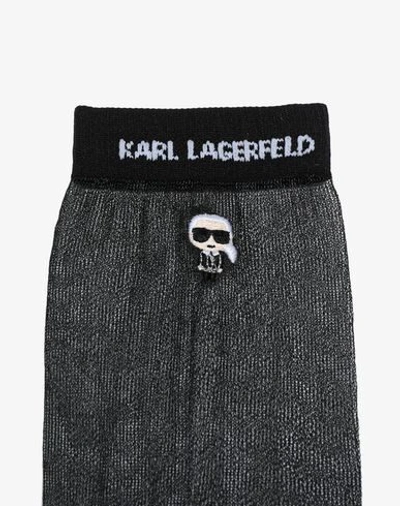 Shop Karl Lagerfeld K/ikonik Transparent Sock Pack Woman Socks & Hosiery Black Size 9-12 Polyester