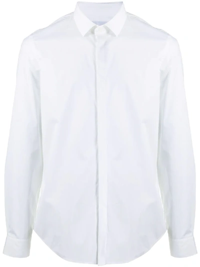 Shop Dondup Long-sleeve Shirt In White