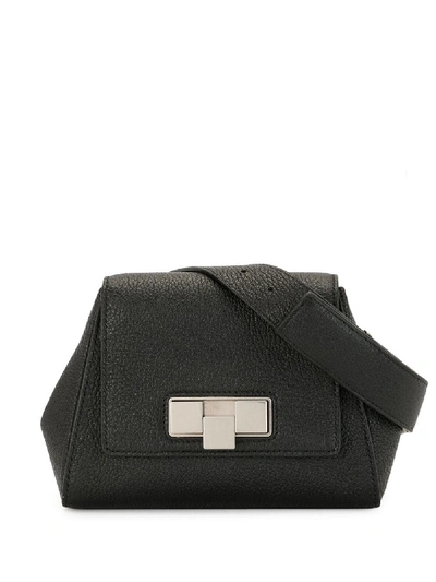 Shop Bottega Veneta Geometric Belt Bag In Black