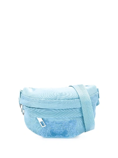 Shop Kenzo Tiger Embroidered Belt Bag In Blue