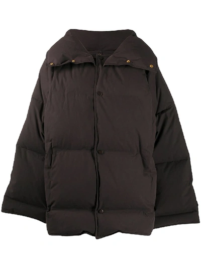 Shop Bottega Veneta Quilted Puffer Coat In Brown