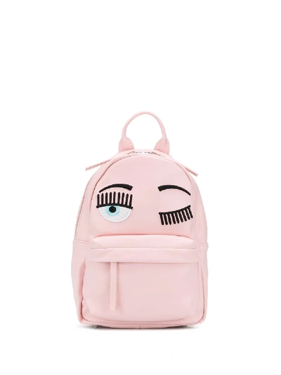 Shop Chiara Ferragni Eye Wink Backpack In Pink