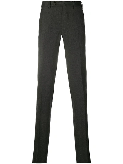 Shop Pt01 Slim-fit Wool Blend Trousers In Grey