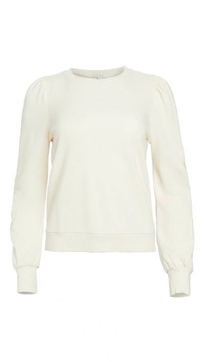Shop Z Supply Zoe Puff Sleeve Sweatshirt In Bone