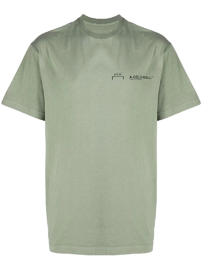 Shop A-cold-wall* Casual Logo T-shirt In Green